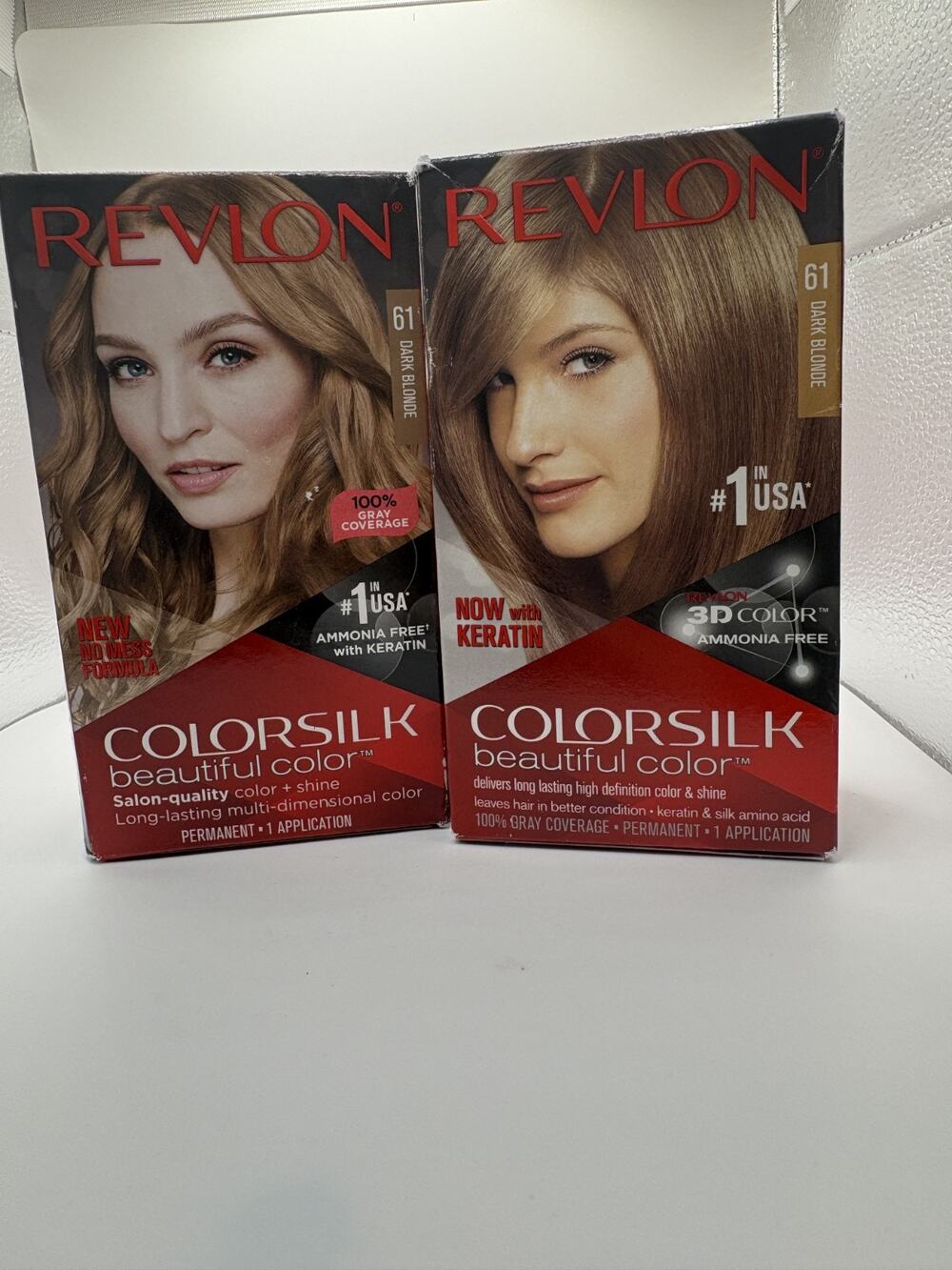 Revlon Colorsilk Permanent Hair Color Hair Dye #61 Dark Blonde Lot Of 2 Boxes